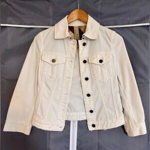 BURBERRY BRIT White Jeans JACKET, SZ US4